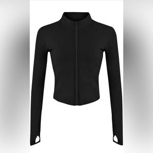 Women's Athletic Full Zip Lightweight Workout Jacket Yoga W/ Thumb Holes S,M & L